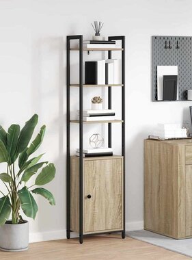 VidaXL Boekenkast Sonoma Eiken 40 x 24 x 161 cm Bewerkt hout