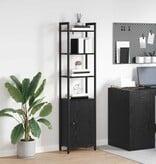 VidaXL Boekenkast Zwart Eiken 40 x 24 x 161 cm Bewerkt hout