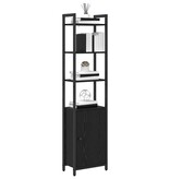 VidaXL Boekenkast Zwart Eiken 40 x 24 x 161 cm Bewerkt hout