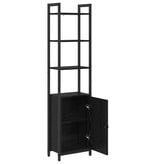 VidaXL Boekenkast Zwart Eiken 40 x 24 x 161 cm Bewerkt hout
