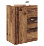 VidaXL Dressoir met lade Oud Hout 59 x 39 x 80 cm Bewerkt hout