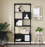 VidaXL Boekenkast Zwart Eiken 76 x 33 x 188,5 cm Bewerkt hout