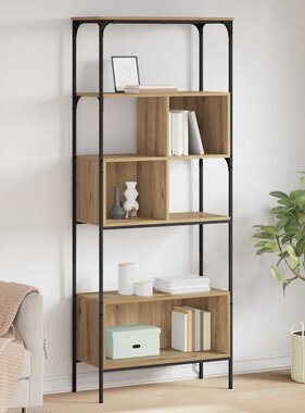 VidaXL Boekenkast Artisan Eiken 76 x 33 x 188,5 cm Bewerkt hout