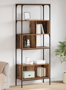 VidaXL Boekenkast Oud Hout 76 x 33 x 188,5 cm Bewerkt hout