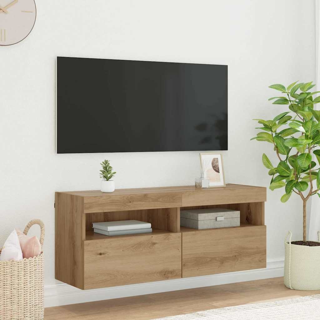 VidaXL TV Wandkast Artisan Eiken 100 x 30 x 40 cm Bewerkt hout