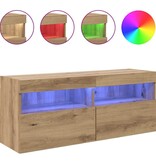 VidaXL TV Wandkast Artisan Eiken 100 x 30 x 40 cm Bewerkt hout