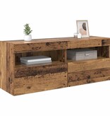 VidaXL TV Wandkast Oud Hout 100 x 30 x 40 cm Bewerkt hout