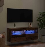 VidaXL TV Wandkast Oud Hout 100 x 30 x 40 cm Bewerkt hout