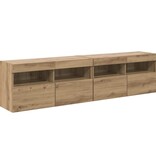 VidaXL TV Wandkasten 2 pcs Artisan Eiken 80 x 30 x 40 cm Bewerkt hout