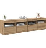 VidaXL TV Wandkasten 2 pcs Artisan Eiken 80 x 30 x 40 cm Bewerkt hout