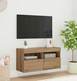 VidaXL TV Wandkast Artisan Eiken 80 x 30 x 40 cm Bewerkt hout