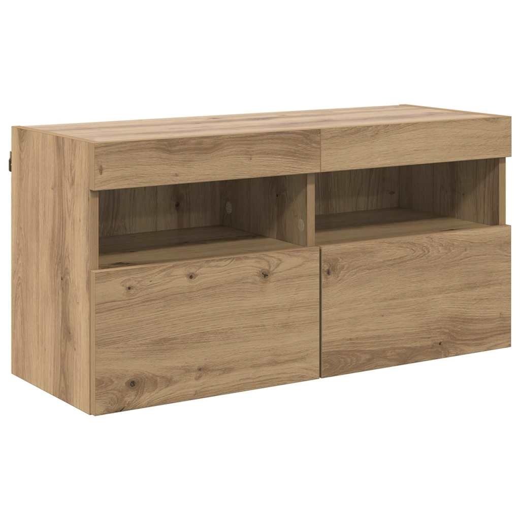 VidaXL TV Wandkast Artisan Eiken 80 x 30 x 40 cm Bewerkt hout