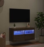 VidaXL TV Wandkast Artisan Eiken 80 x 30 x 40 cm Bewerkt hout