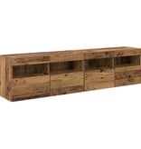 VidaXL TV Wandkasten 2 pcs Oud Hout 80 x 30 x 40 cm Bewerkt hout