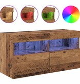VidaXL TV Wandkast Oud Hout 80 x 30 x 40 cm Bewerkt hout