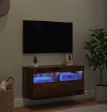 VidaXL TV Wandkast Oud Hout 80 x 30 x 40 cm Bewerkt hout