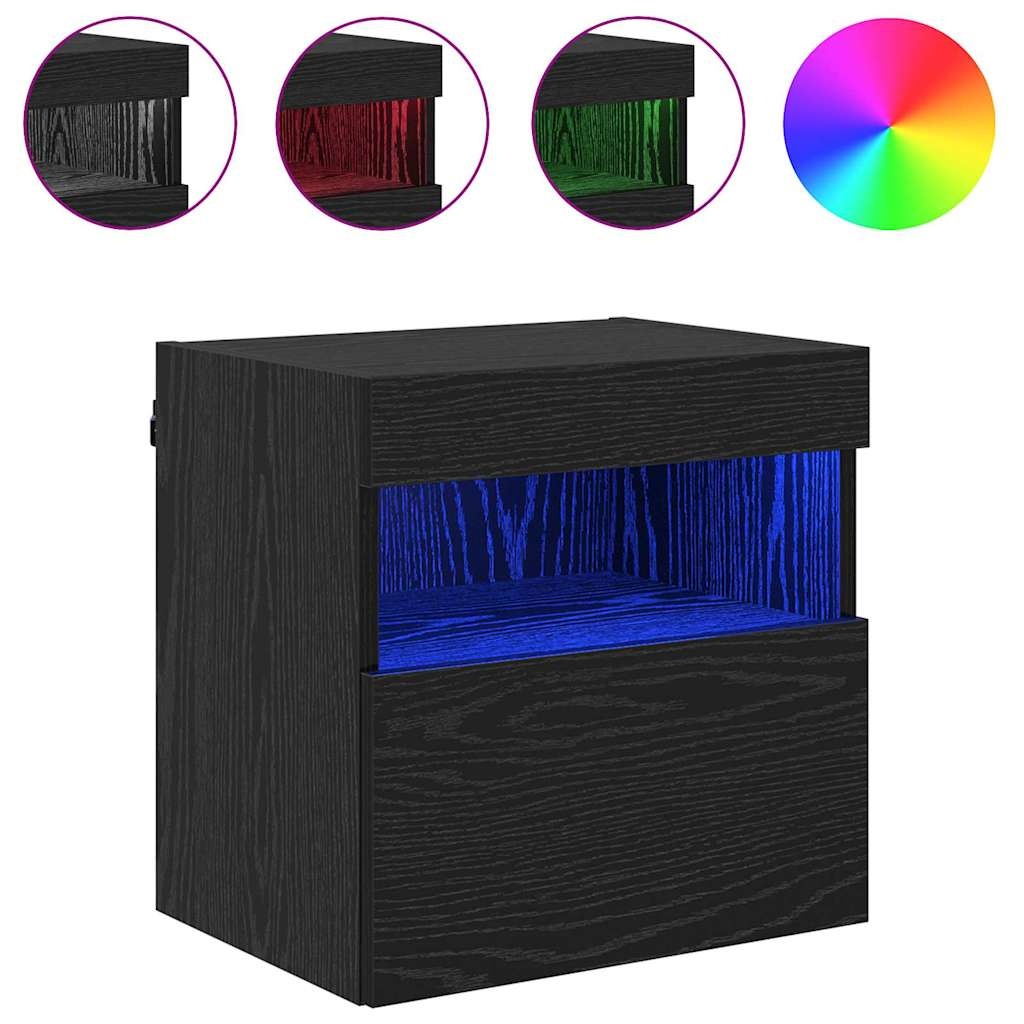 VidaXL TV Wandkast Zwart Eiken 40 x 30 x 40 cm Bewerkt hout