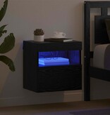 VidaXL TV Wandkast Zwart Eiken 40 x 30 x 40 cm Bewerkt hout