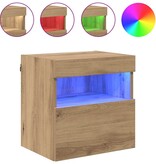 VidaXL TV Wandkasten 2 pcs Artisan Eiken 40 x 30 x 40 cm Bewerkt hout