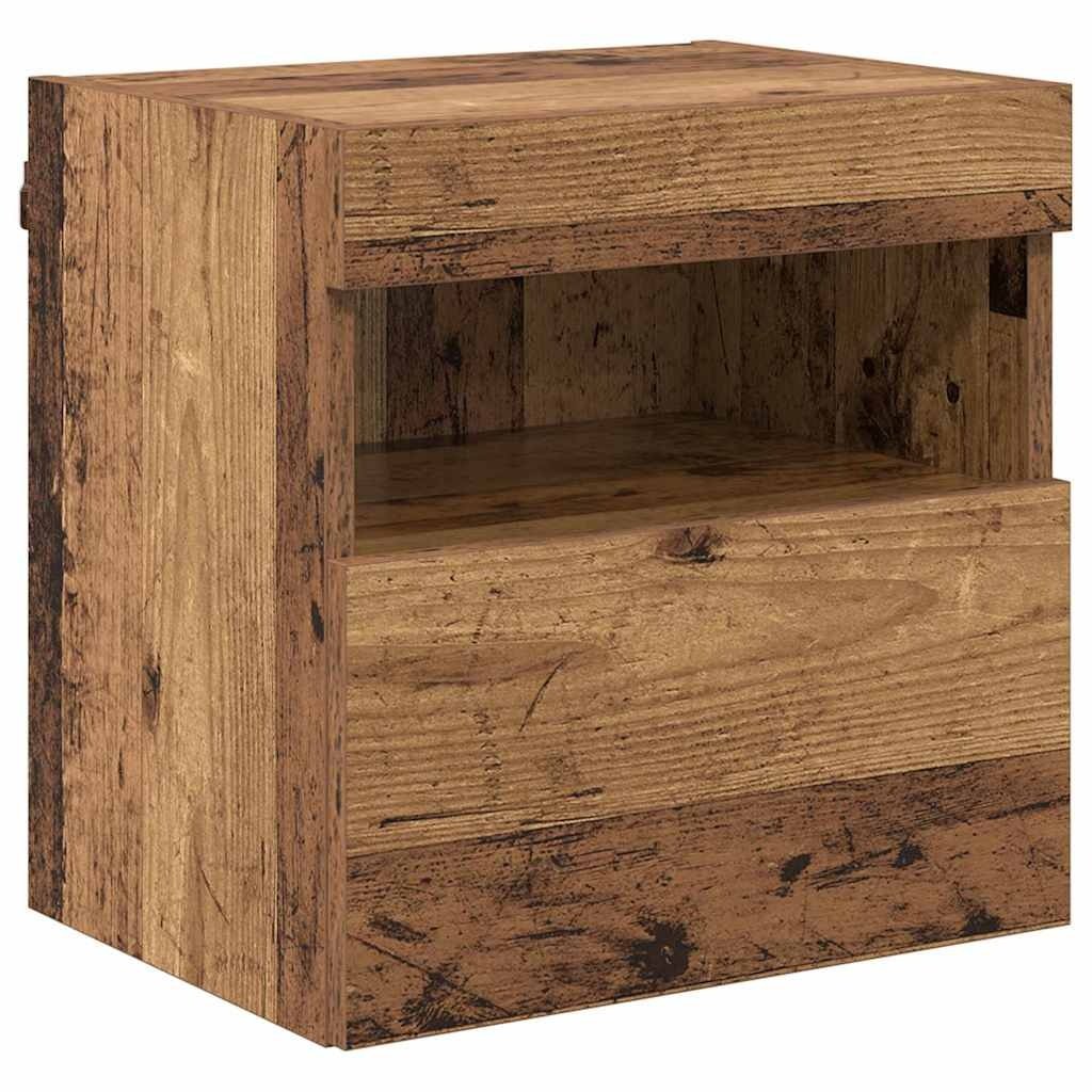 VidaXL TV Wandkasten 2 pcs Oud Hout 40 x 30 x 40 cm Bewerkt hout