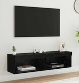 VidaXL TV-kasten 2 pcs Zwart Eiken 60 x 30 x 30 cm Bewerkt hout