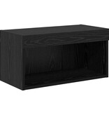 VidaXL TV-kast Wandgemonteerd Zwart Eiken 60 x 30 x 30 cm Bewerkt hout