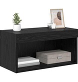 VidaXL TV-kast Wandgemonteerd Zwart Eiken 60 x 30 x 30 cm Bewerkt hout