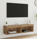 VidaXL TV-kasten 2 pcs Artisan Eiken 60 x 30 x 30 cm Bewerkt hout