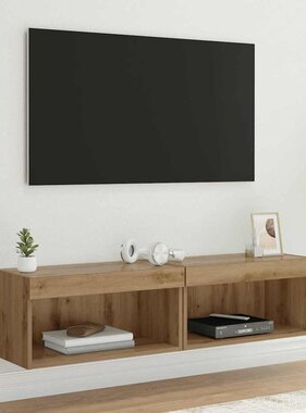 VidaXL TV-kasten 2 pcs Artisan Eiken 60 x 30 x 30 cm Bewerkt hout