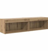 VidaXL TV-kasten 2 pcs Artisan Eiken 60 x 30 x 30 cm Bewerkt hout