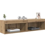 VidaXL TV-kasten 2 pcs Artisan Eiken 60 x 30 x 30 cm Bewerkt hout