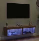 VidaXL TV-kasten 2 pcs Artisan Eiken 60 x 30 x 30 cm Bewerkt hout