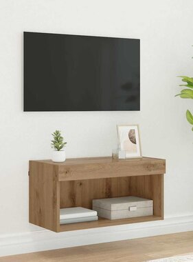 VidaXL TV-kast Artisan Eiken 60 x 30 x 30 cm Bewerkt hout
