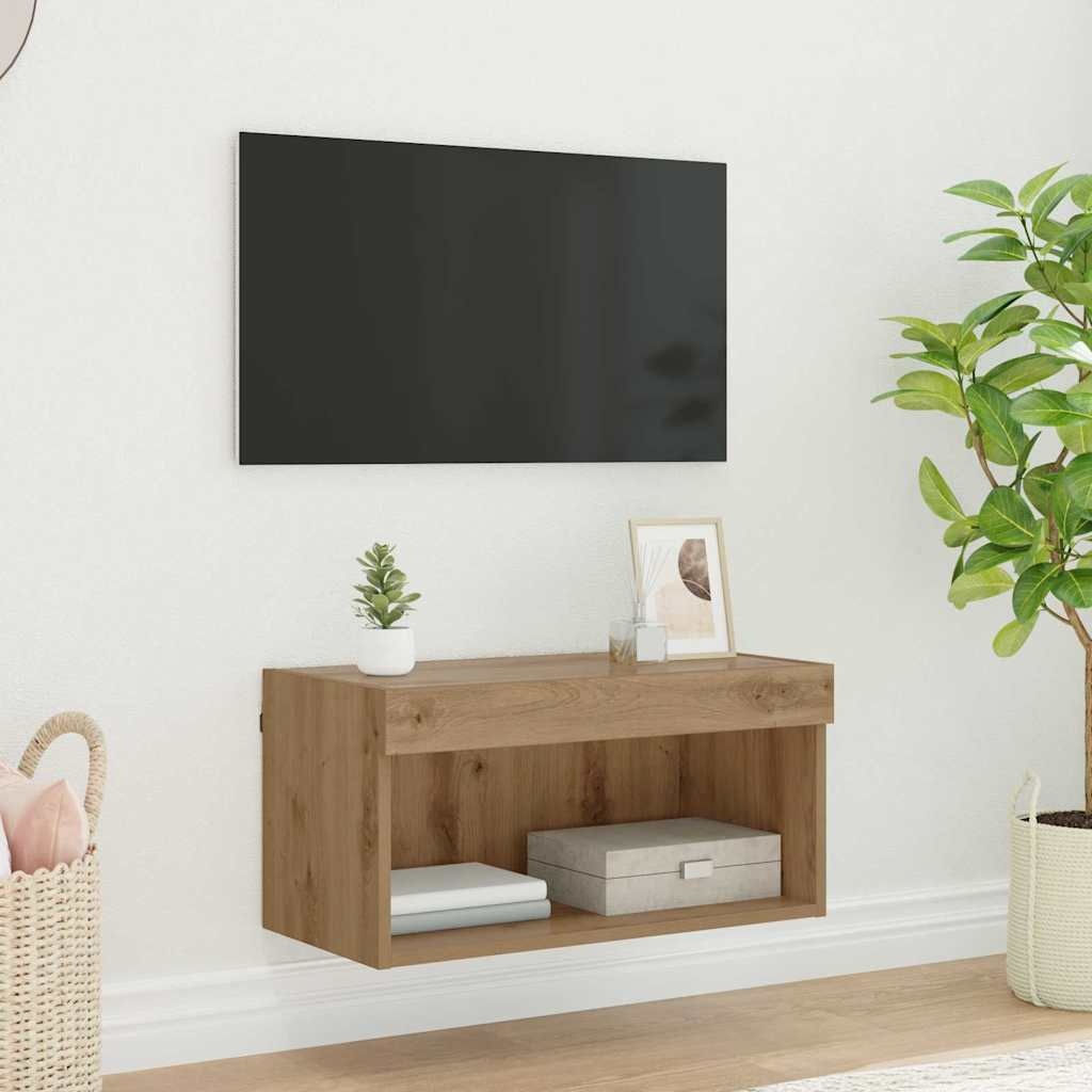 VidaXL TV-kast Artisan Eiken 60 x 30 x 30 cm Bewerkt hout