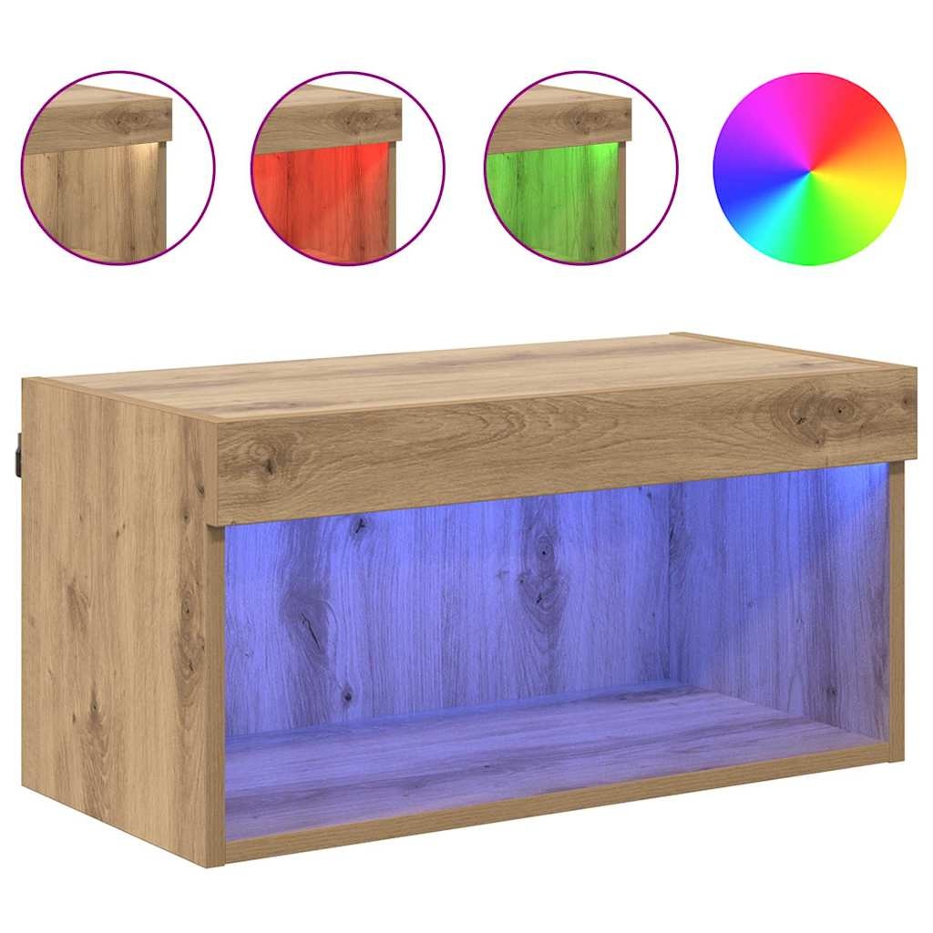 VidaXL TV-kast Artisan Eiken 60 x 30 x 30 cm Bewerkt hout