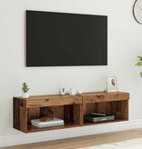 VidaXL TV-kasten 2 pcs Oud Hout 60 x 30 x 30 cm Bewerkt hout