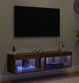 VidaXL TV-kasten 2 pcs Oud Hout 60 x 30 x 30 cm Bewerkt hout