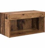 VidaXL TV-kast Wandgemonteerd Oud Hout 60 x 30 x 30 cm Bewerkt hout