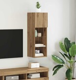 VidaXL Wandgemonteerde TV Kast Artisan Eiken 30,5 x 30 x 90 cm