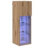 VidaXL Wandgemonteerde TV Kast Artisan Eiken 30,5 x 30 x 90 cm
