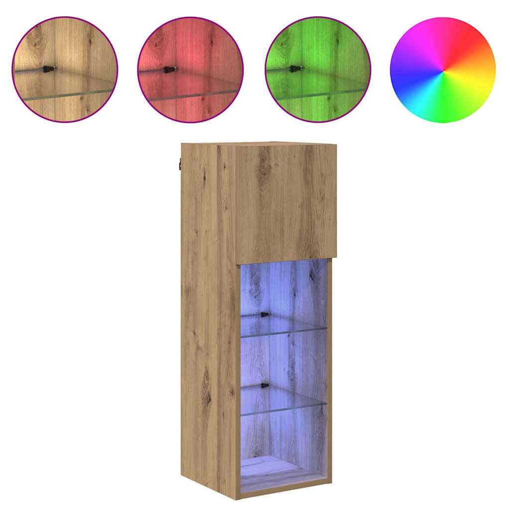 VidaXL Wandgemonteerde TV Kast Artisan Eiken 30,5 x 30 x 90 cm