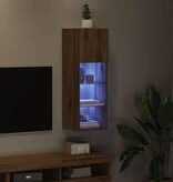VidaXL Wandgemonteerde TV Kast Artisan Eiken 30,5 x 30 x 90 cm