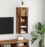 VidaXL Wandgemonteerde TV Kast Oud Hout 30,5 x 30 x 90 cm Bewerkt hout