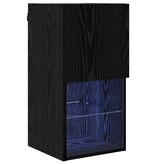 VidaXL Wandgemonteerde TV Kast Zwart Eiken 30,5 x 30 x 60 cm