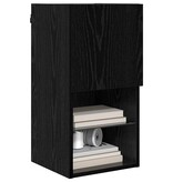 VidaXL Wandgemonteerde TV Kast Zwart Eiken 30,5 x 30 x 60 cm