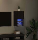 VidaXL Wandgemonteerde TV Kast Zwart Eiken 30,5 x 30 x 60 cm