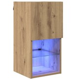 VidaXL Wandgemonteerde TV Kast Artisan Eiken 30,5 x 30 x 60 cm