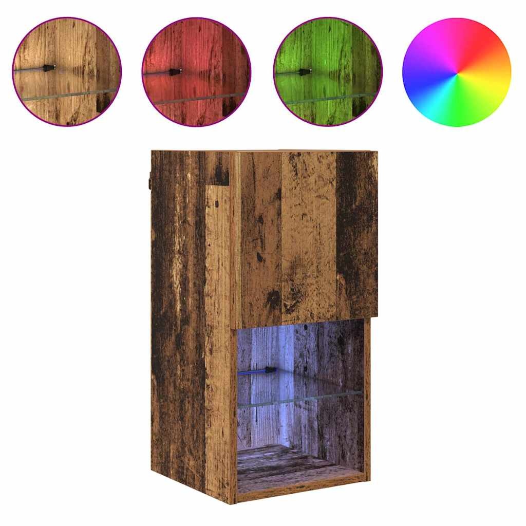 VidaXL Wandgemonteerde TV Kast Oud Hout 30,5 x 30 x 60 cm Bewerkt hout