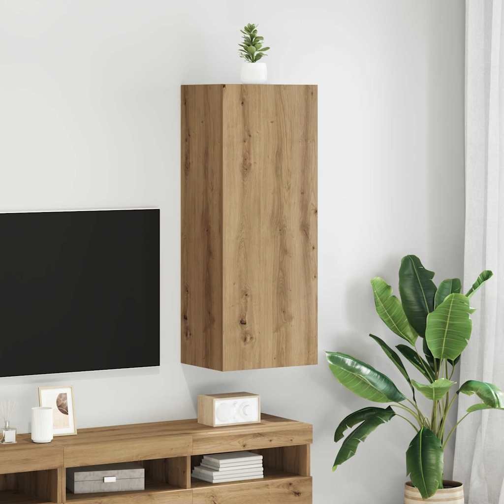 VidaXL TV Wandkast Artisan Eiken 40,5 x 30 x 102 cm Bewerkt hout