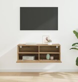 VidaXL TV Wandkast Artisan Eiken 80 x 30 x 30 cm Bewerkt hout